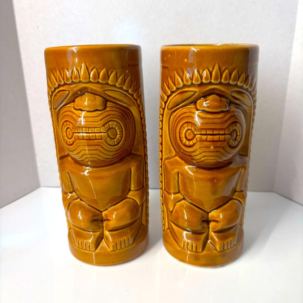Orchards of Hawaii Vintage Tiki Mugs God/Guardian- Set of 2